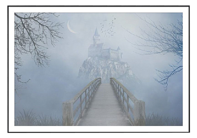 Постер «Замок в тумане №1» (44 х 62 см) В спальню В прихожую Домашний офис В кабинет В гостиную, гарантия 12 месяцев