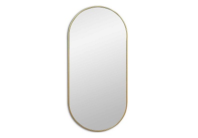 Зеркало Kapsel M Gold в тонкой раме Smal В ванную В спальню В прихожую В гостиную, гарантия 